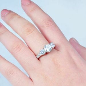 White Topaz Wedding Ring in Size 6